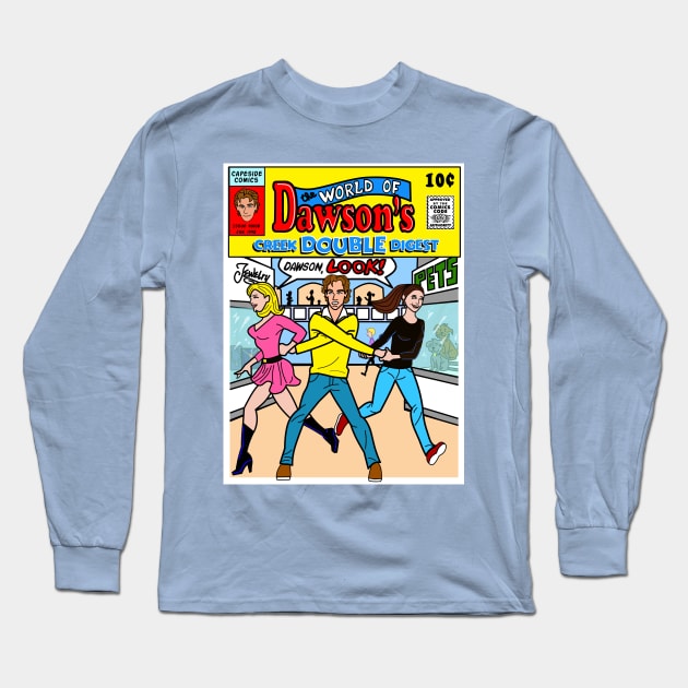 Dawson's Creek Comic Book Long Sleeve T-Shirt by The Rewatch Podcast